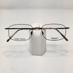 Flexon by Marchon 810 Coffee Eyeglasses Frames Rectangle Flexible Titanium
